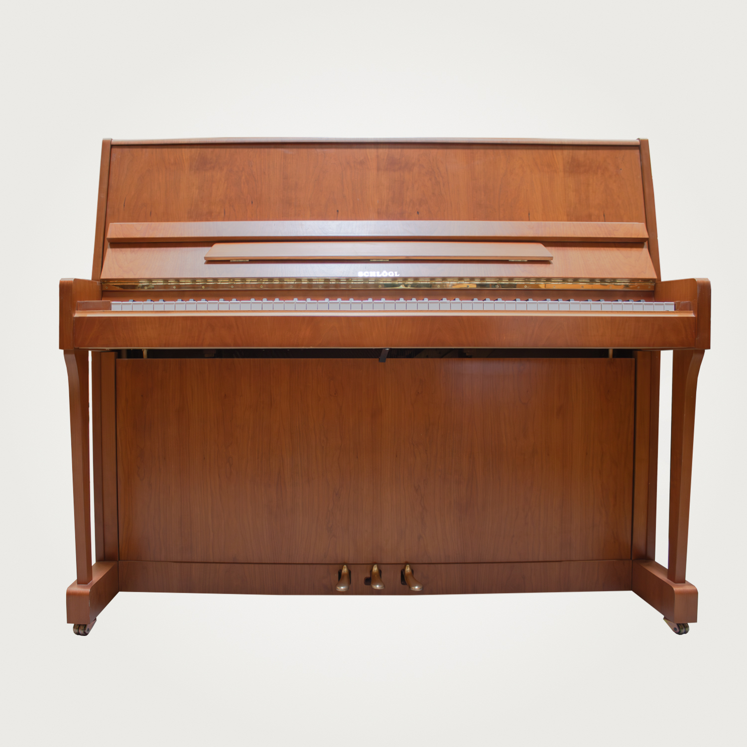 Piano droit Schlogl 123 occasion merisier satiné