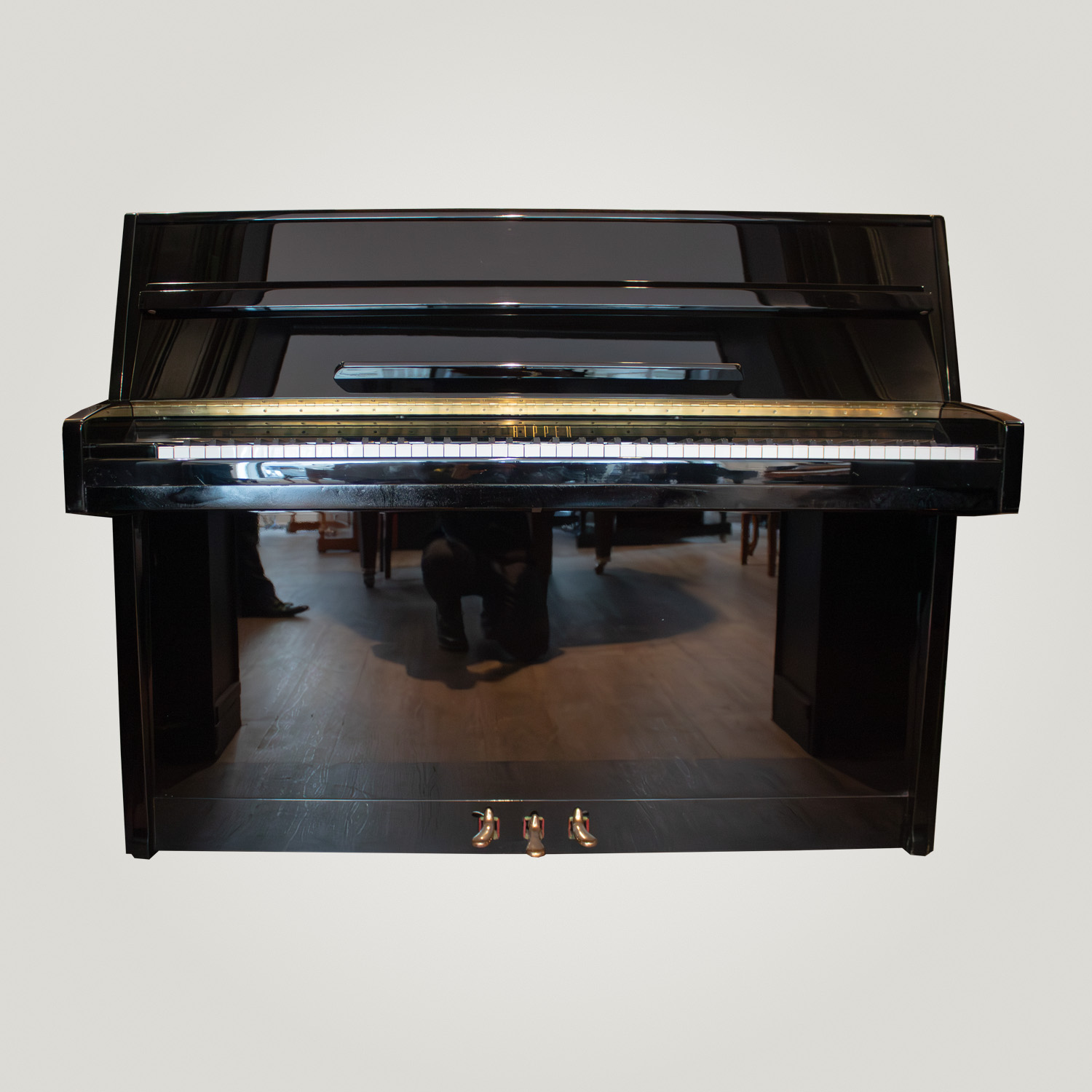 Piano droit Rippen Bel Canto occasion noir brillant mécanique Renner